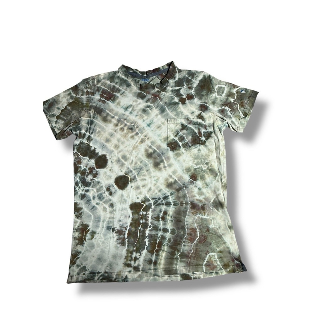 Kuhl T-Shirt Mens Large Tie Dye Wildfibre‎ Custom Upcycle Hiking Outdoors Tee